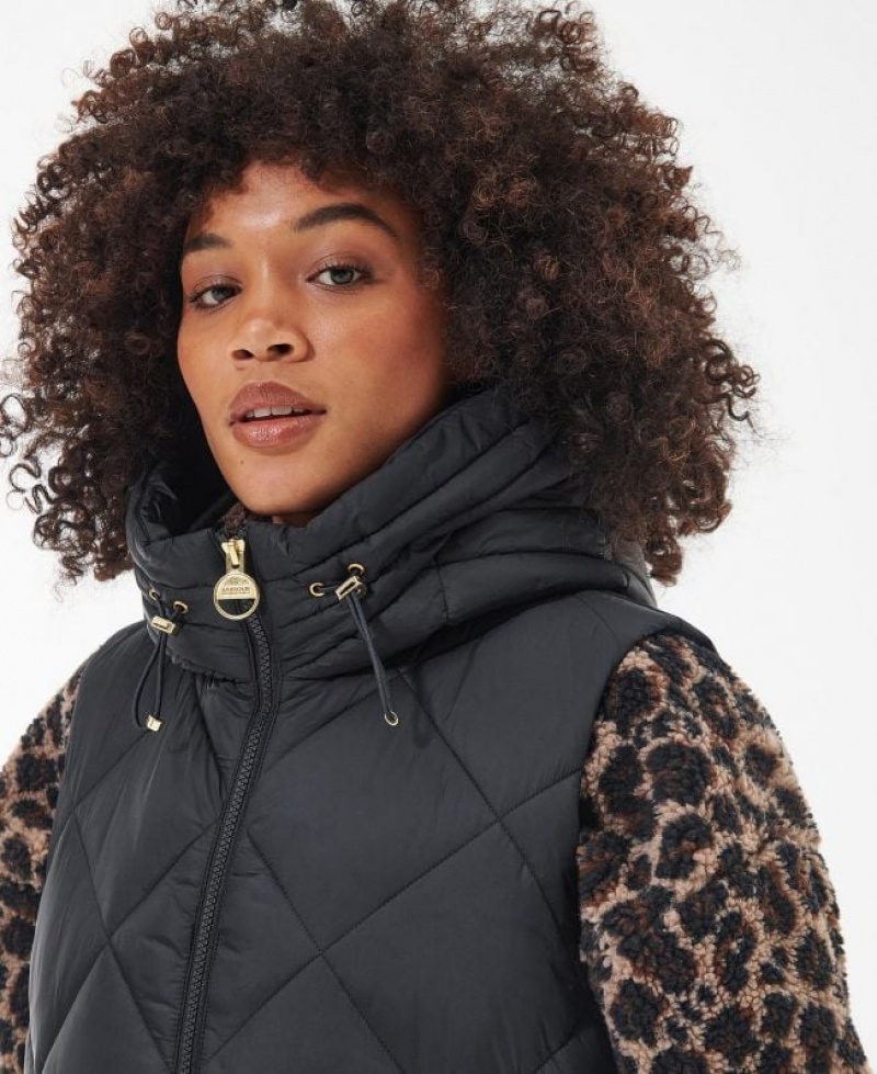 Black Women Barbour International Bonneville Vest | US-3729LJKDS