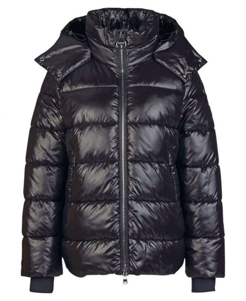 Black Women Barbour International Chicago Quilted Jacket | US-7029SVJXD