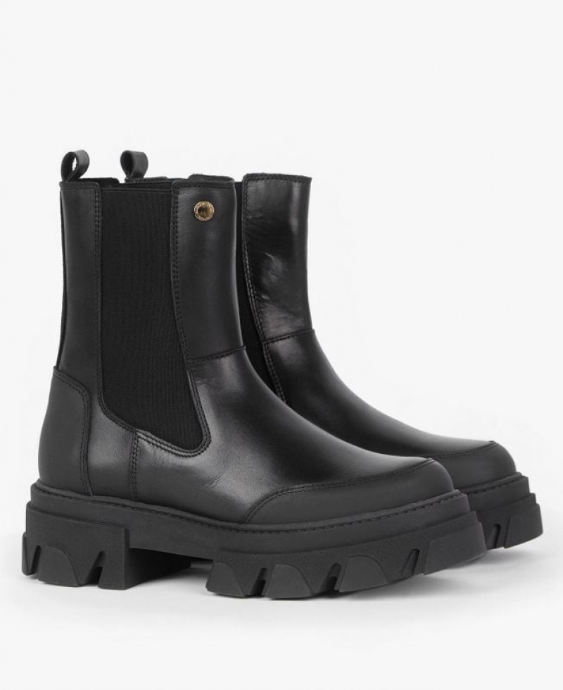 Black Women Barbour International Chicane Chelsea Boots | US-2047GKBIL