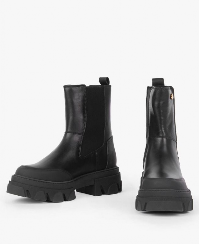 Black Women Barbour International Chicane Chelsea Boots | US-2047GKBIL