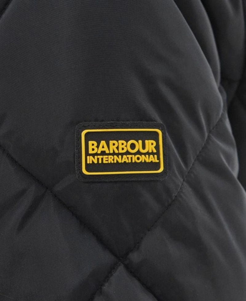 Black Women Barbour International Enfield Quilted Jacket | US-4936YLVTG