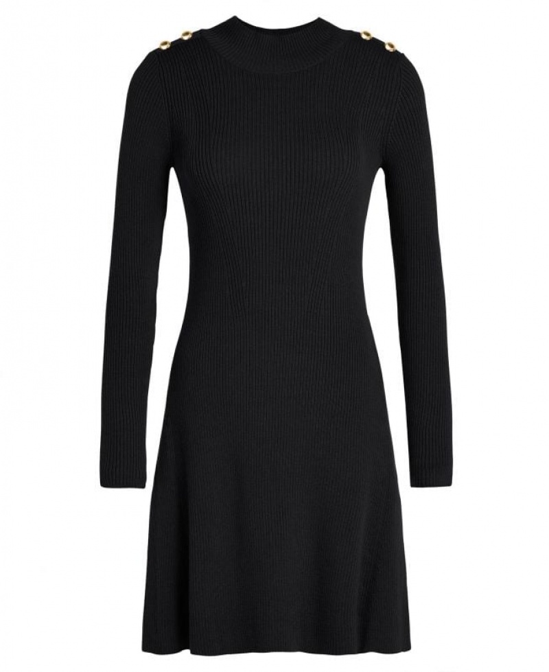 Black Women Barbour International Enfield Knitted Dress | US-7140ZCUPF