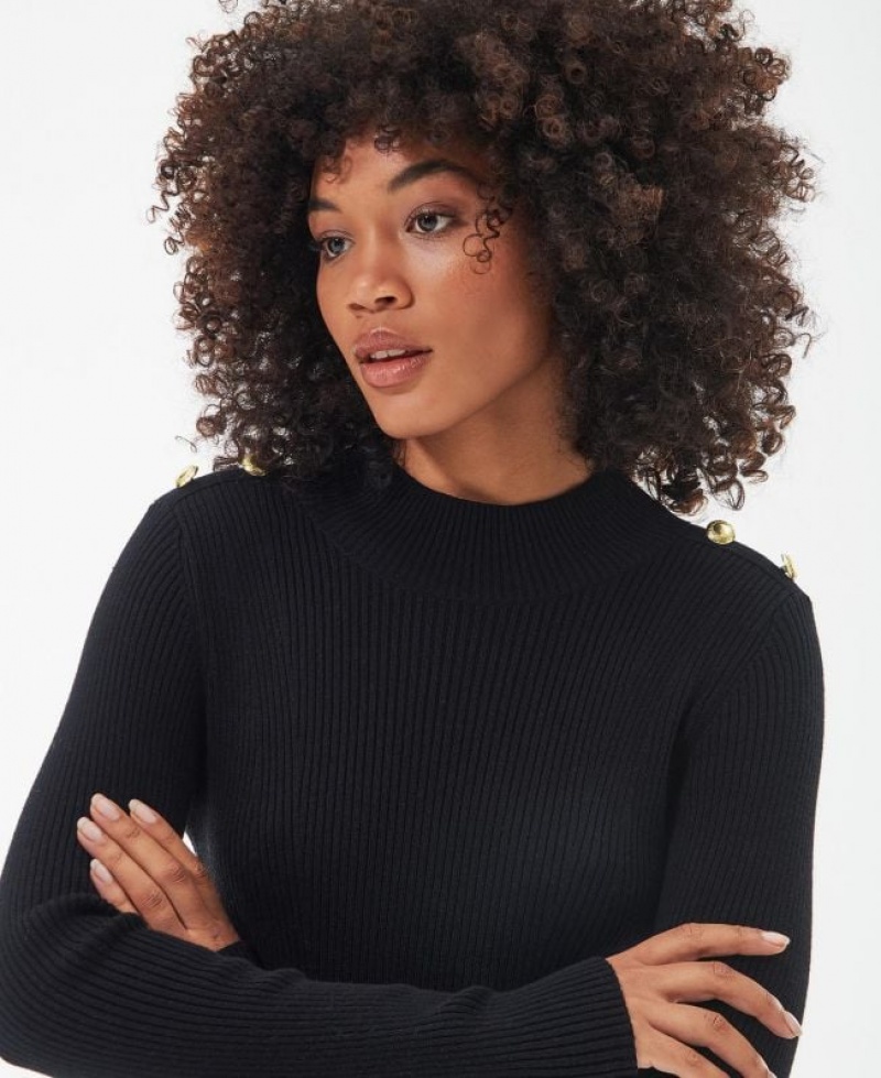 Black Women Barbour International Enfield Knitted Dress | US-7140ZCUPF