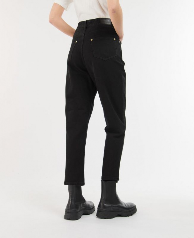 Black Women Barbour International Garcia High Rise Jeans | US-4815XDUHV