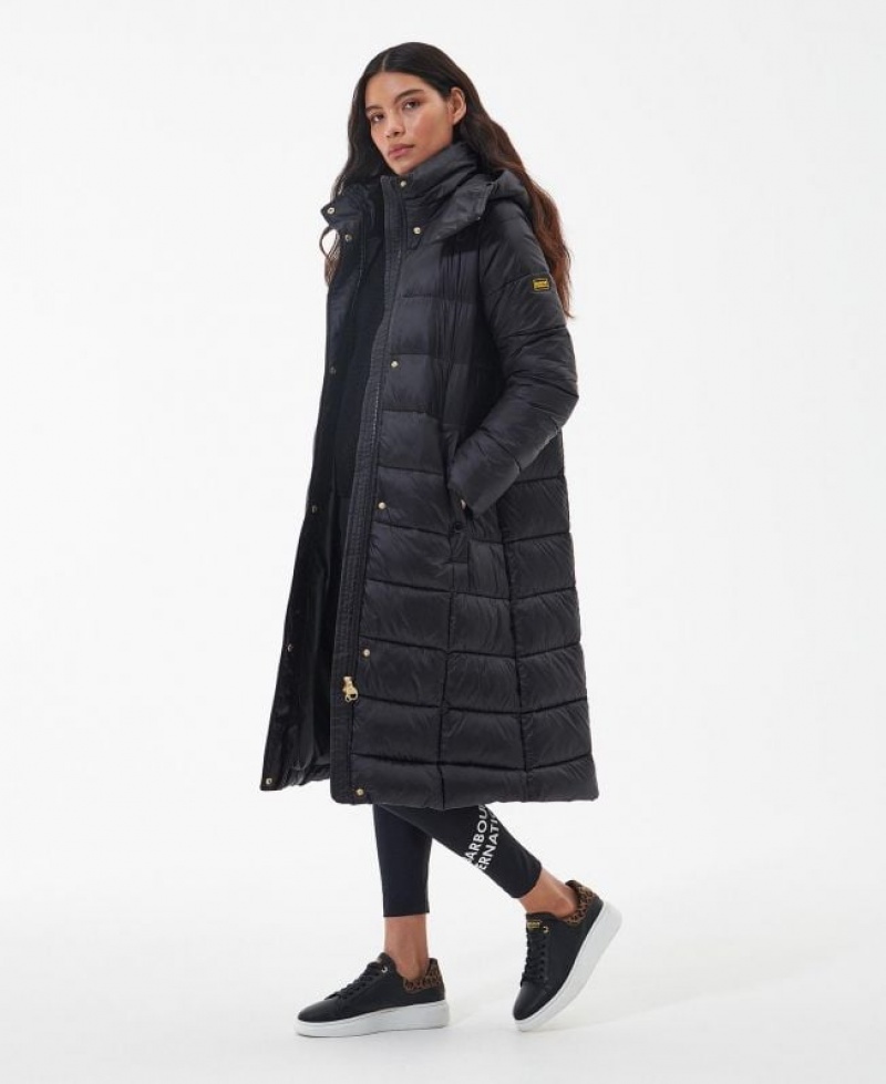 Black Women Barbour International Holmes Quilted Jacket | US-0619PAOFN