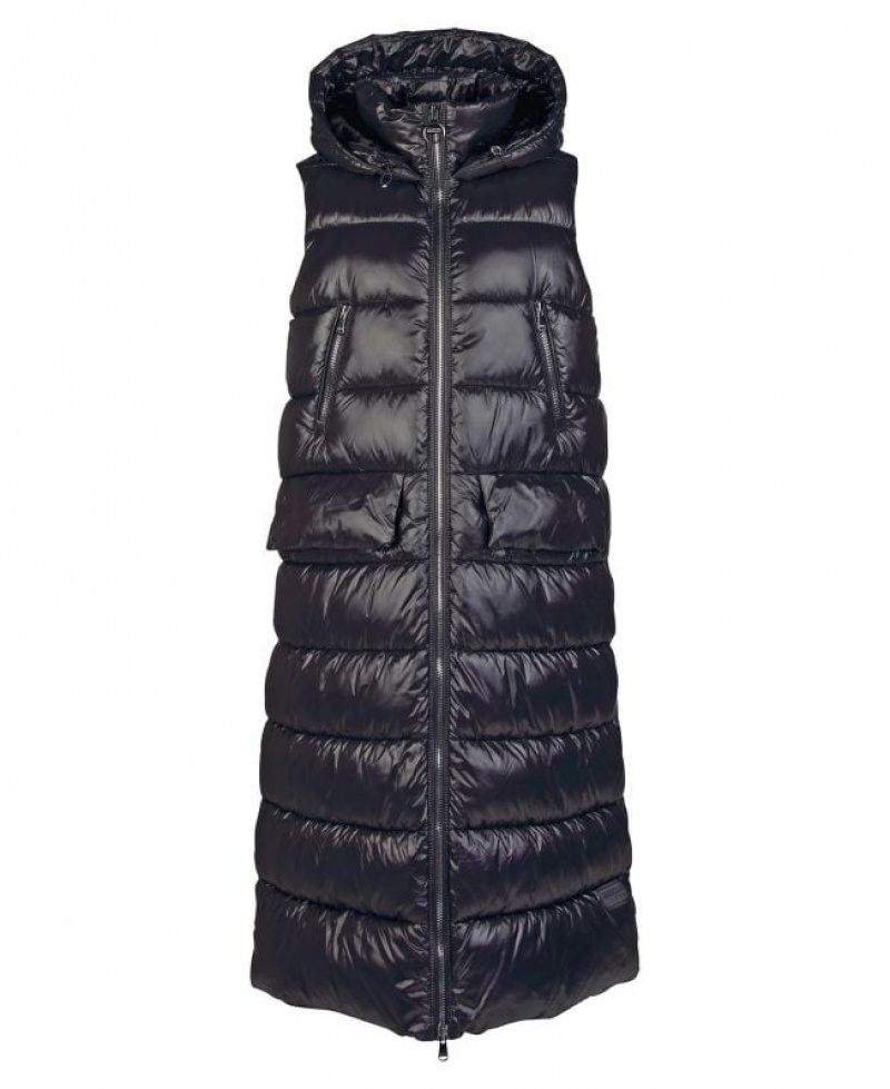 Black Women Barbour International London Vest | US-3475GMKBN