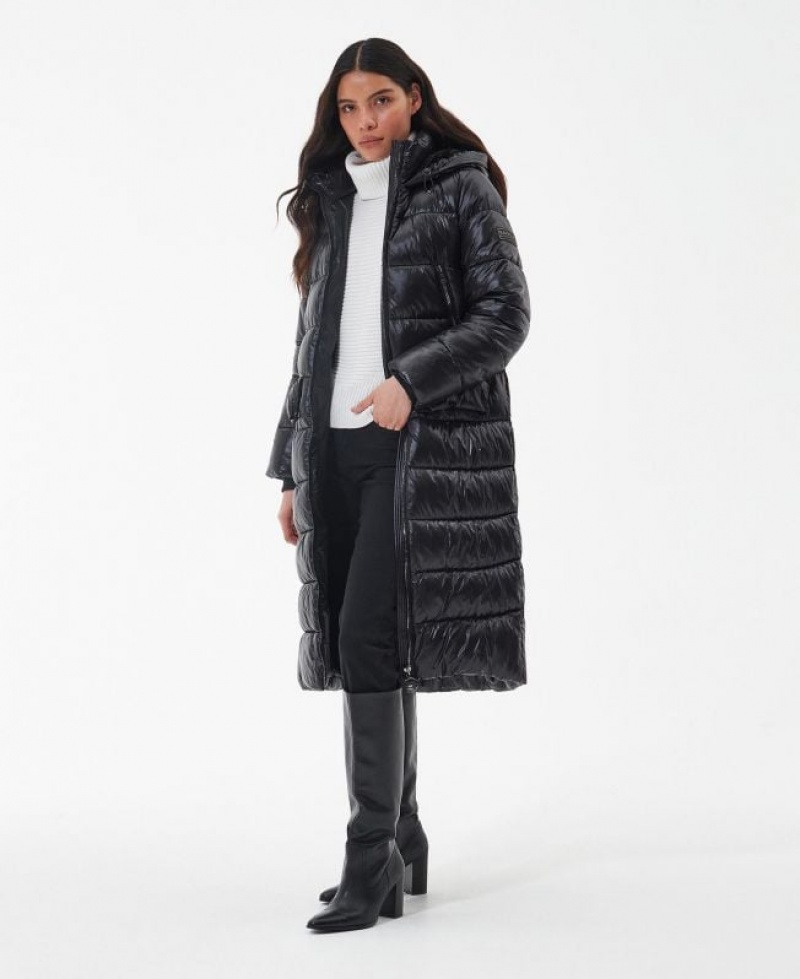 Black Women Barbour International London Quilted Jacket | US-1380LTDPM