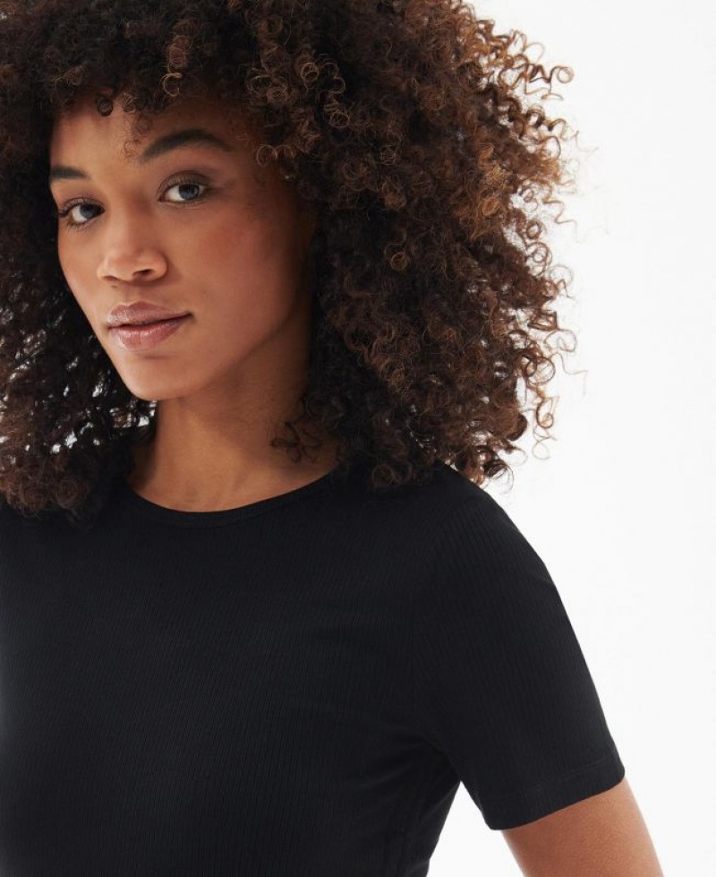 Black Women Barbour International Lorimer T-Shirts | US-2906ONABM