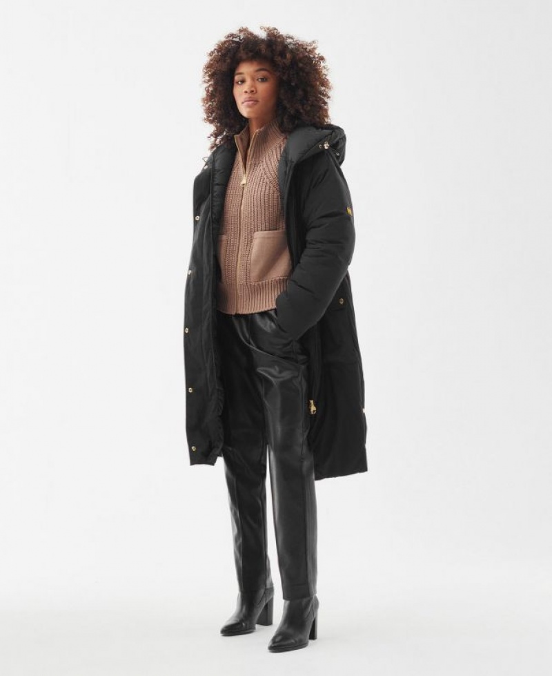 Black Women Barbour International Metisse Rain Jacket | US-1348XLFSD