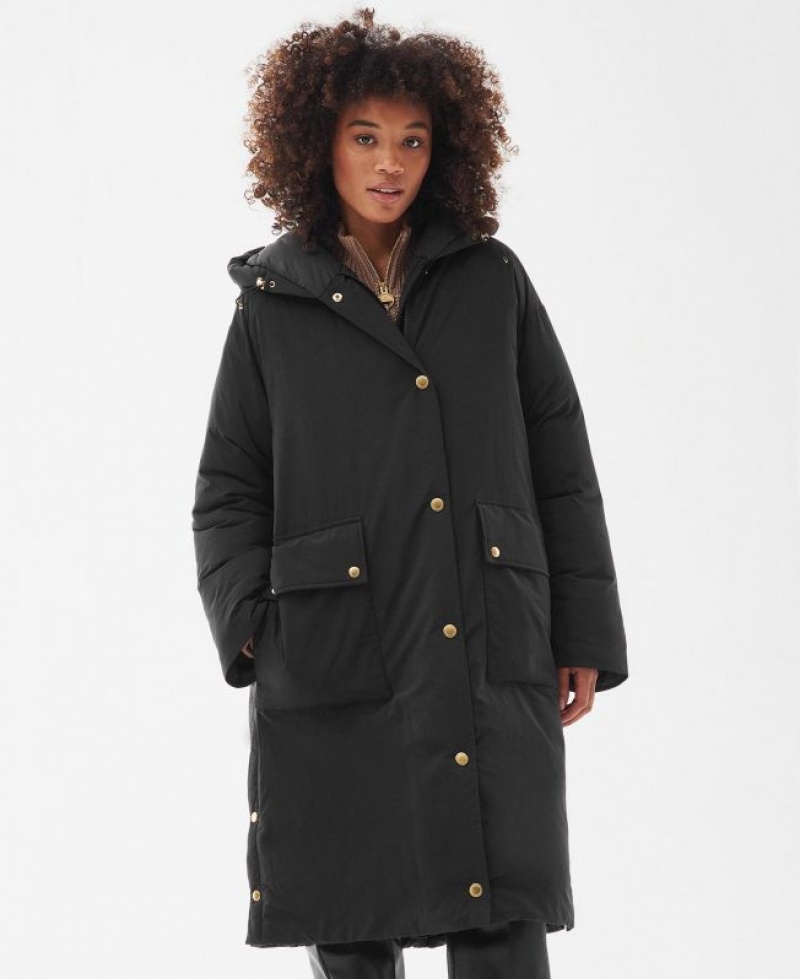 Black Women Barbour International Metisse Rain Jacket | US-1348XLFSD