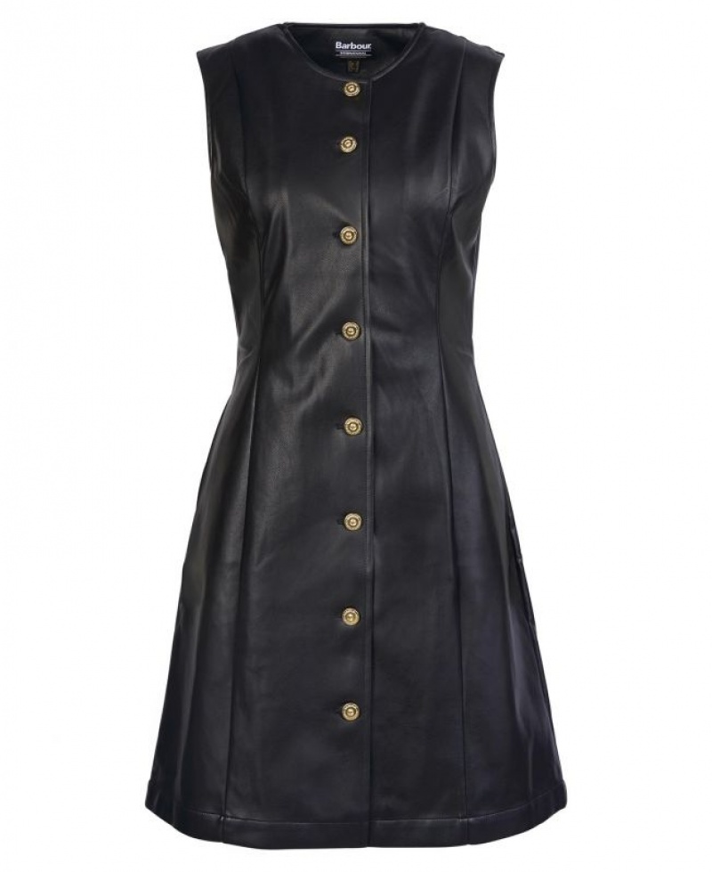 Black Women Barbour International Morini Dress | US-3485FJDAR