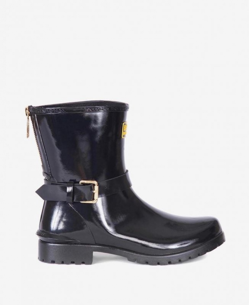 Black Women Barbour International Mugello Wellingtons Rain Boots | US-8536QCEHX