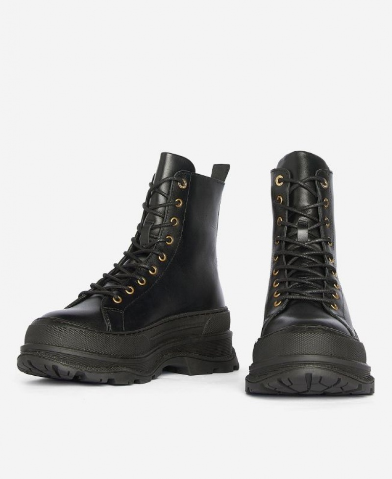 Black Women Barbour International Napier Derby Boots | US-0246GFRWQ