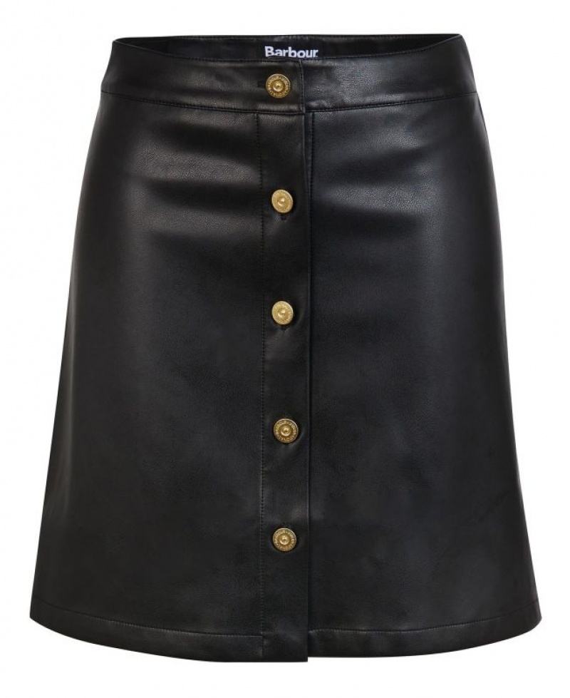 Black Women Barbour International Napier Skirt | US-5832OXPNT