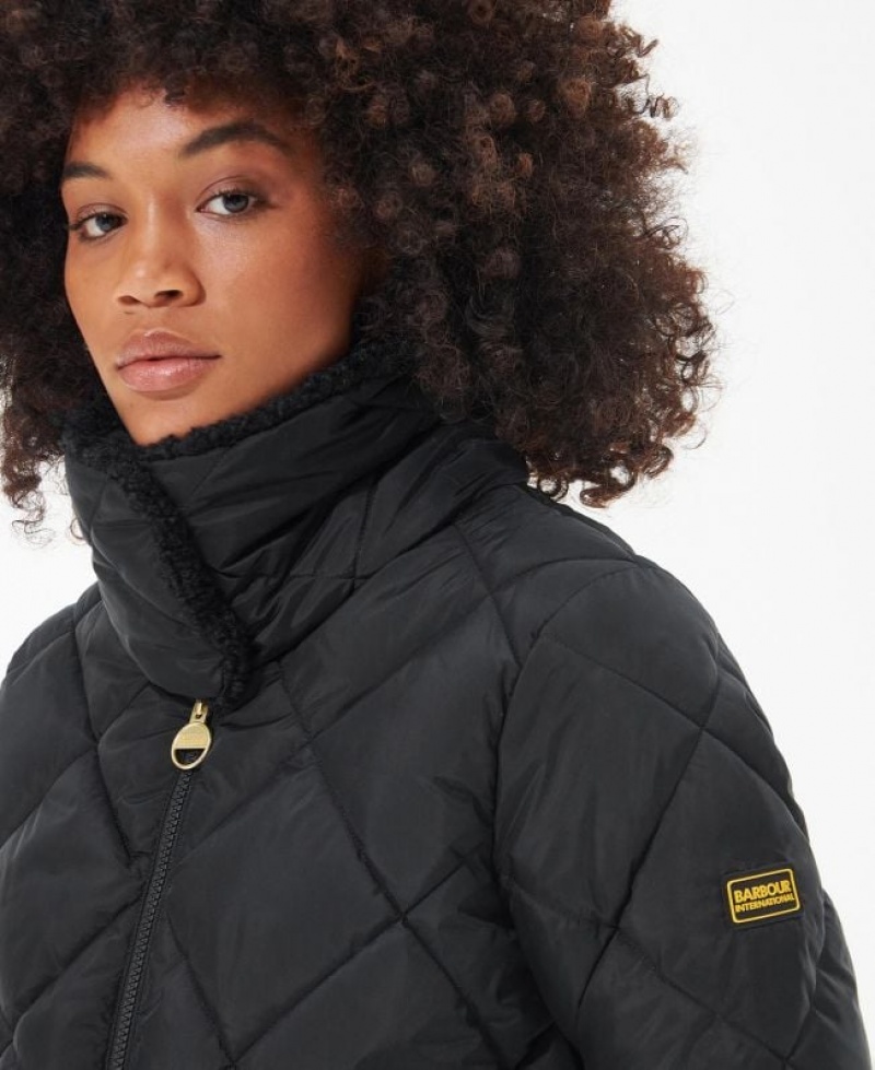 Black Women Barbour International Norton Quilted Jacket | US-4165FSWOA