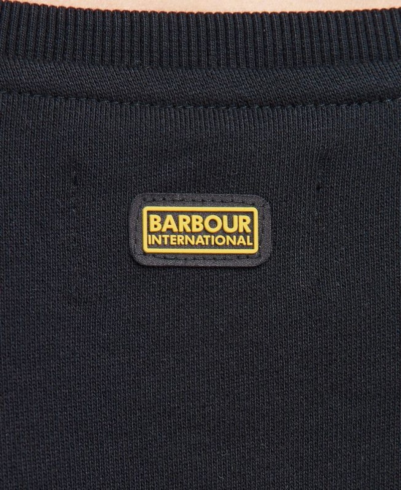 Black Women Barbour International Originals Crew Sweatshirt | US-5027EJVWX