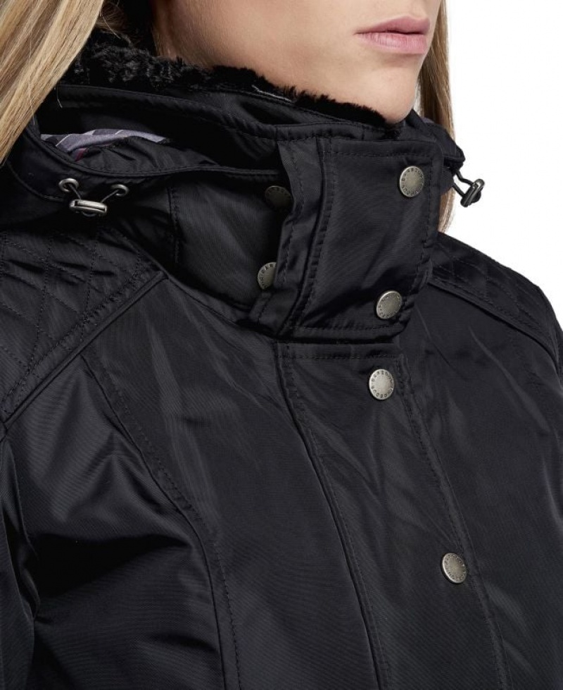 Black Women Barbour International Outlaw Waterproof Jacket | US-3598DAYZL