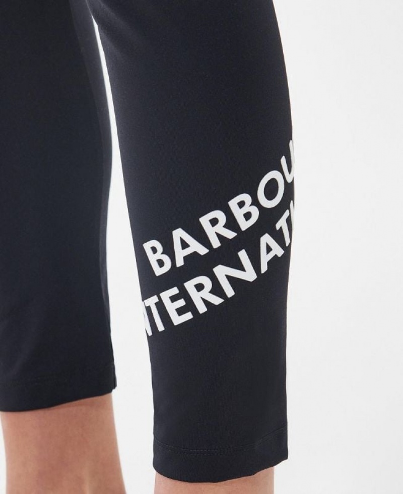 Black Women Barbour International Parade Leggings | US-8906JLFUI