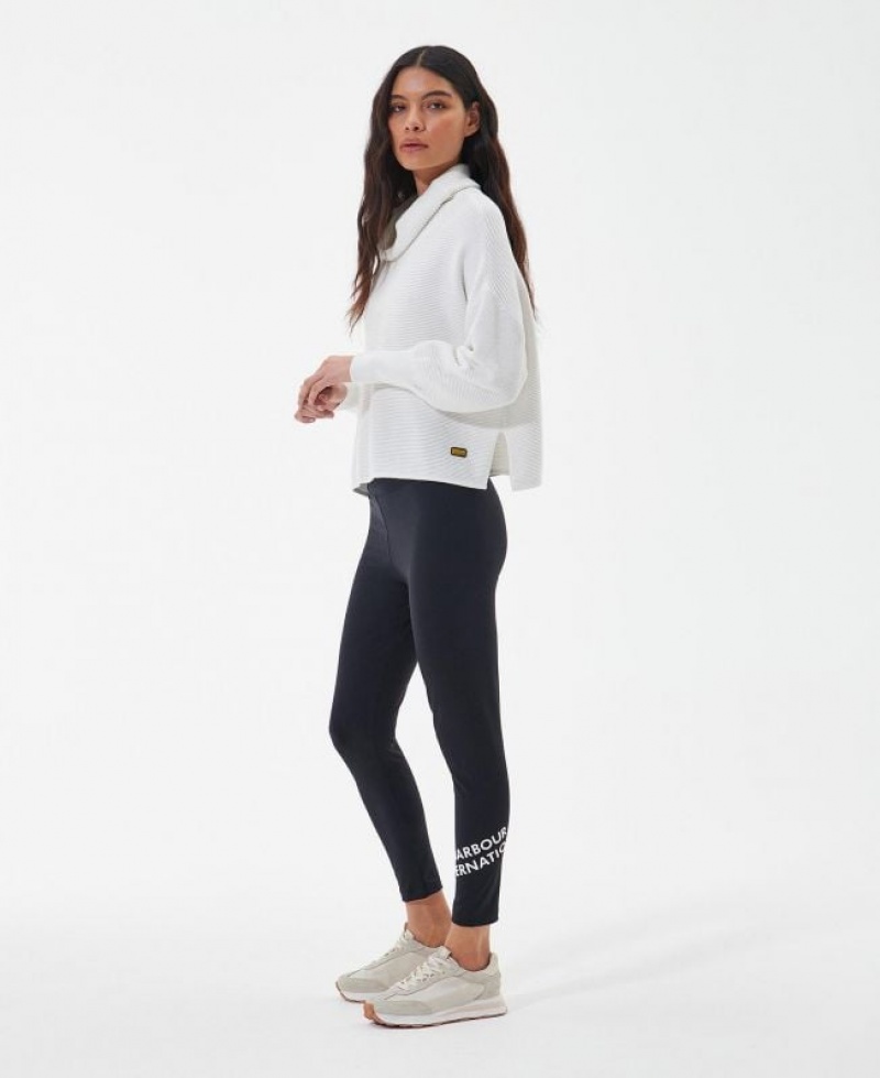 Black Women Barbour International Parade Leggings | US-8906JLFUI