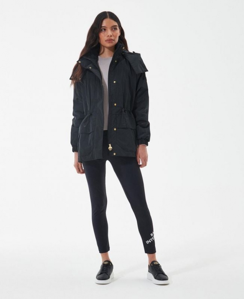 Black Women Barbour International Pendleton Waterproof Jacket | US-0681AYVCB