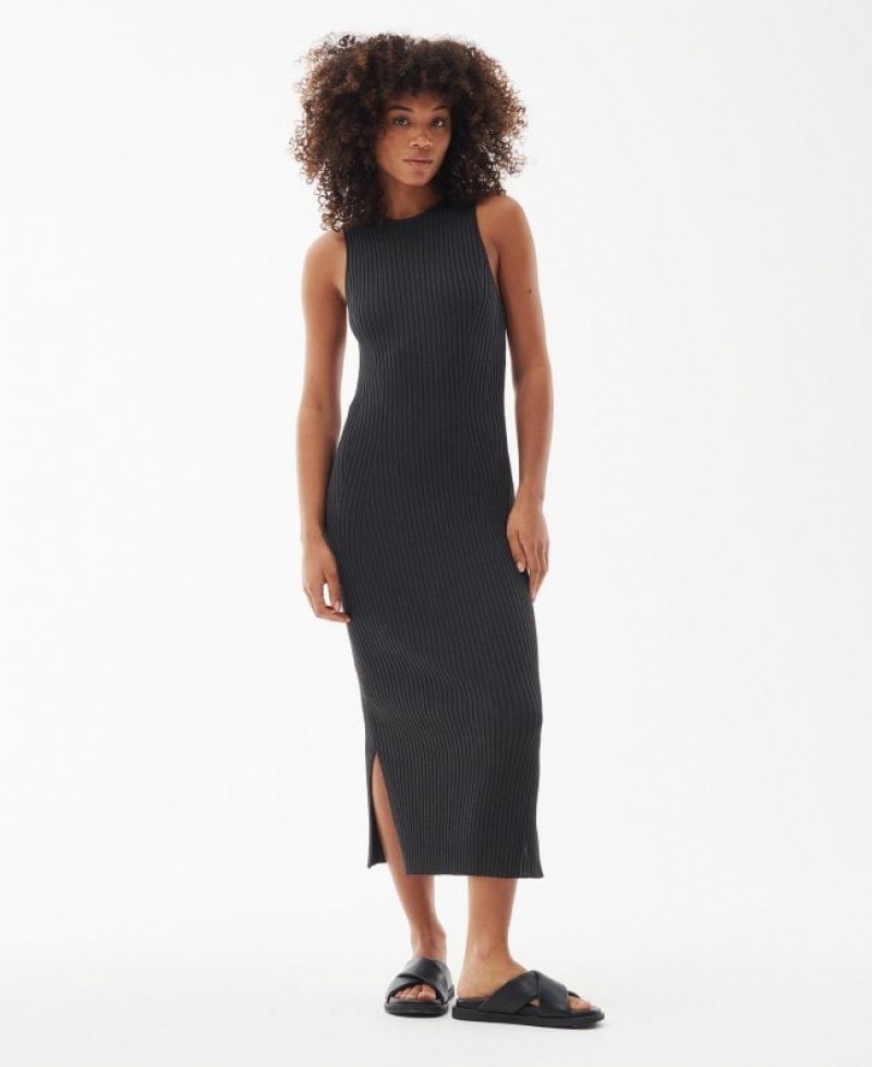 Black Women Barbour International Silvestro Knit Dress | US-4715DEBSN