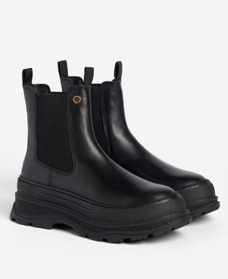 Black Women Barbour International Strada Chelsea Boots | US-3275WMCAK