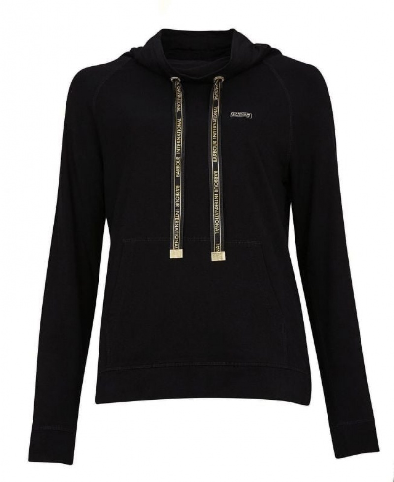 Black Women Barbour International Suspension Hoodie | US-8526OAUDP