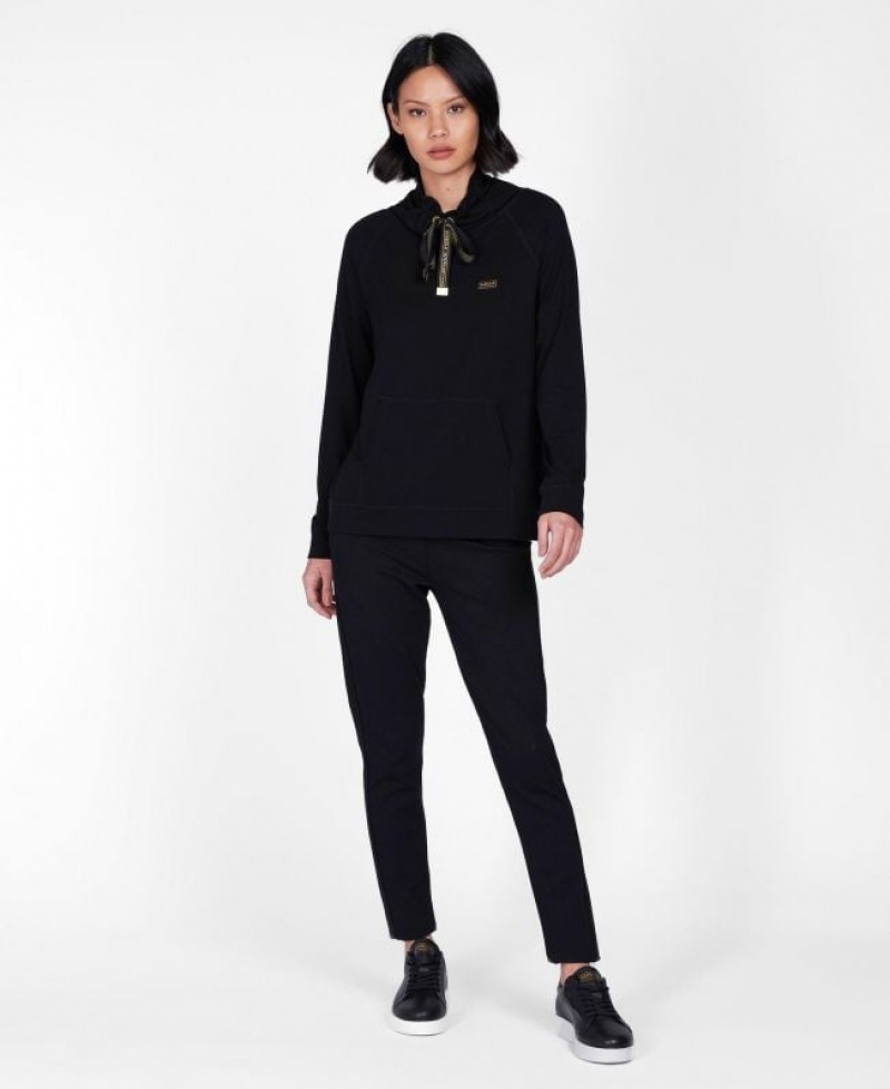 Black Women Barbour International Suspension Hoodie | US-8526OAUDP