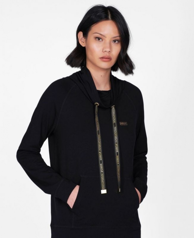 Black Women Barbour International Suspension Hoodie | US-8526OAUDP