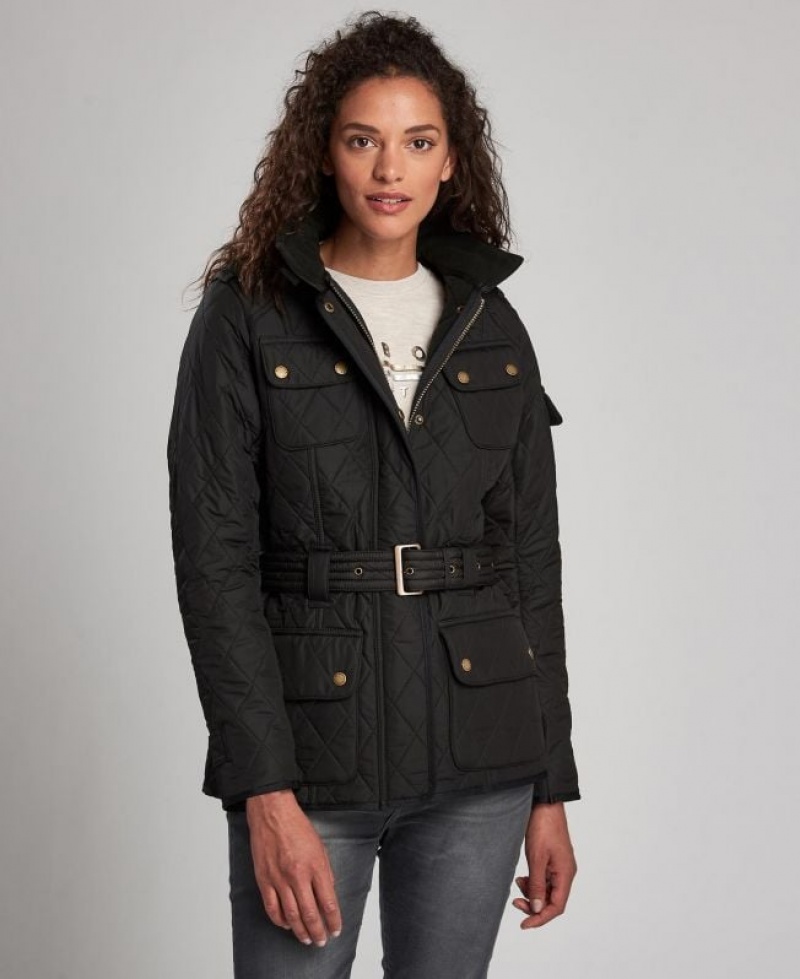 Black Women Barbour International Tourer International Polarquilt Quilted Jacket | US-8623ZGRDV