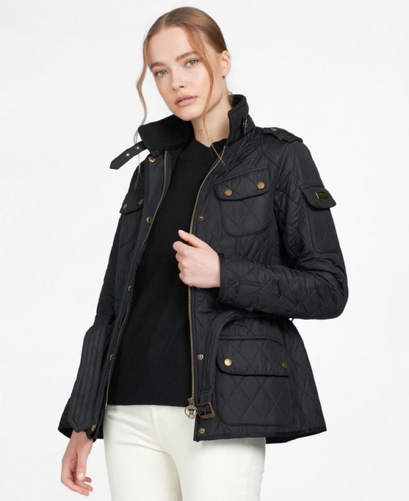 Black Women Barbour International Tourer International Polarquilt Quilted Jacket | US-8623ZGRDV