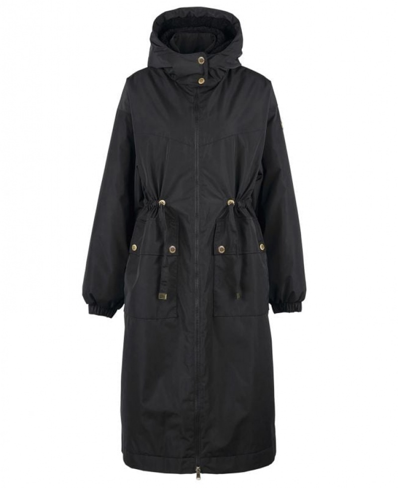 Black Women Barbour International Trident Rain Jacket | US-6758YCDFT