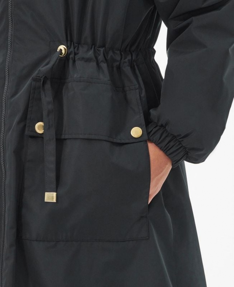 Black Women Barbour International Trident Rain Jacket | US-6758YCDFT