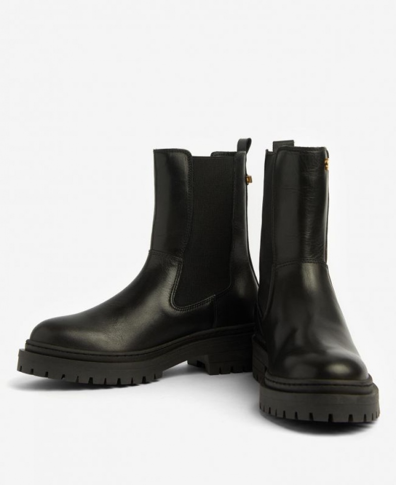 Black Women Barbour International Whitlock Chelsea Boots | US-0184YWFPN