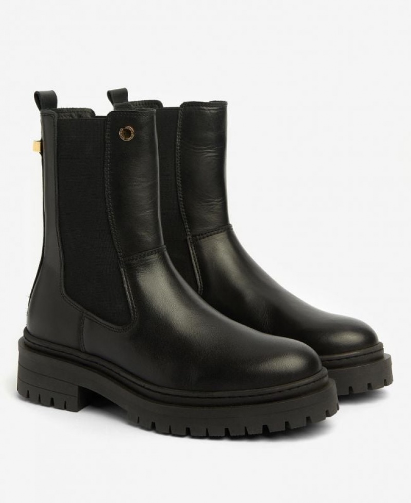 Black Women Barbour International Whitlock Chelsea Boots | US-0184YWFPN