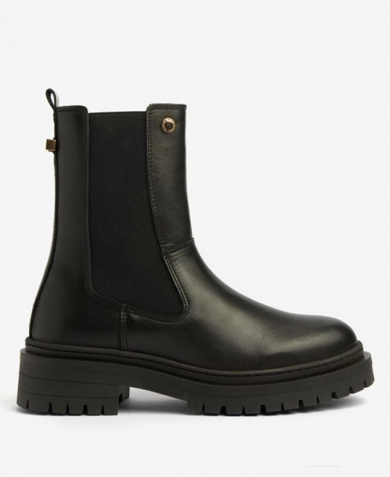 Black Women Barbour International Whitlock Chelsea Boots | US-0184YWFPN