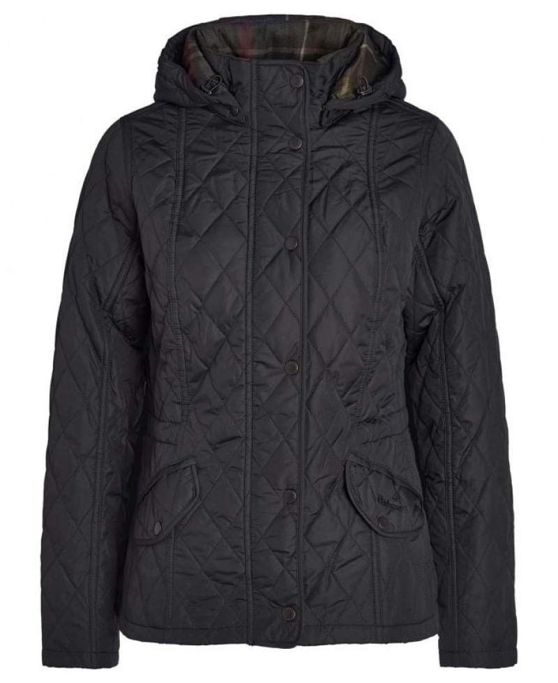 Black Women Barbour Millfire Quilted Jacket | US-3604ZNGTC