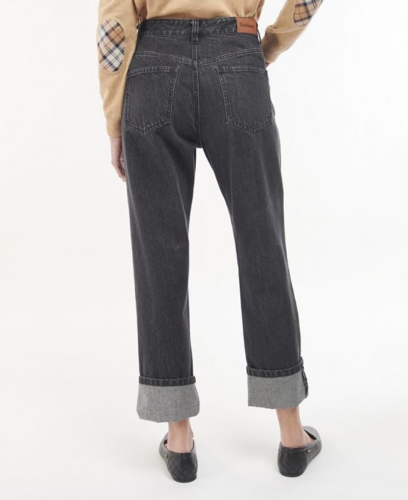 Black Women Barbour Moorland High-Rise Jeans | US-2179QNHWA