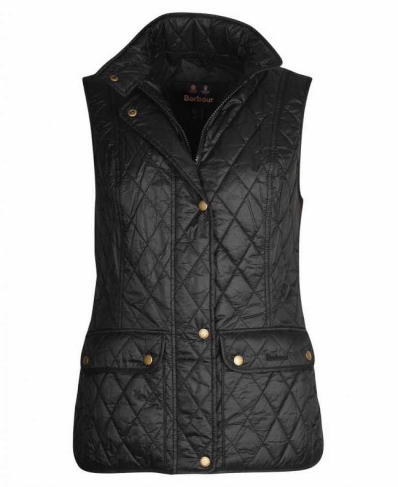 Black Women Barbour Otterburn Vest | US-5184XMKIS