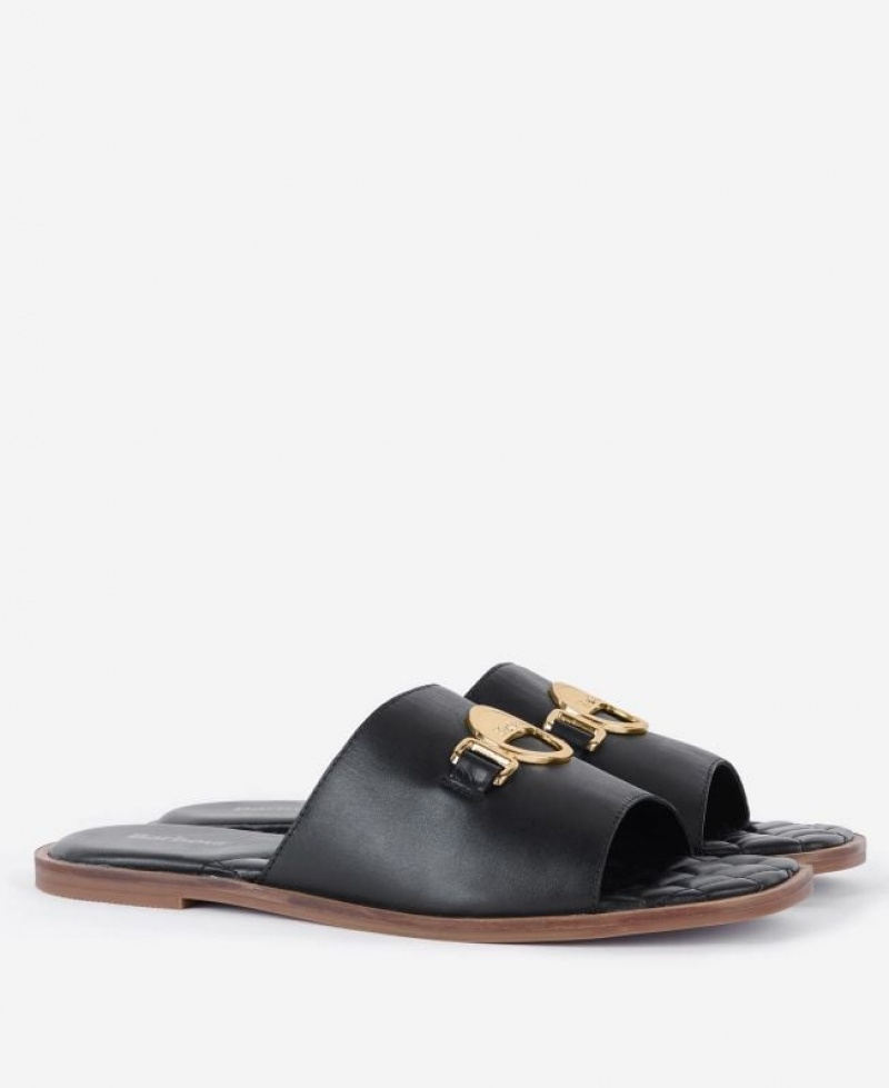 Black Women Barbour Pansy Sandals | US-7301ZSLPO