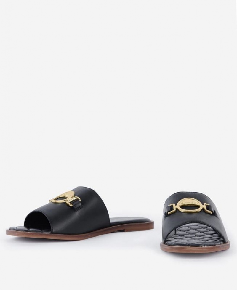 Black Women Barbour Pansy Sandals | US-7301ZSLPO