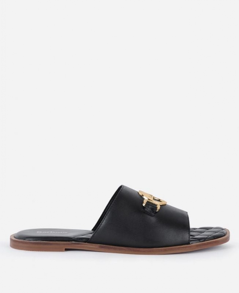 Black Women Barbour Pansy Sandals | US-7301ZSLPO