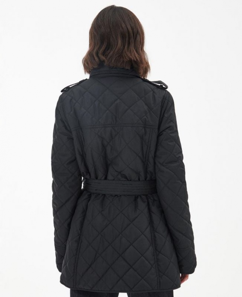 Black Women Barbour Tummel Quilted Jacket | US-9874NSHQA