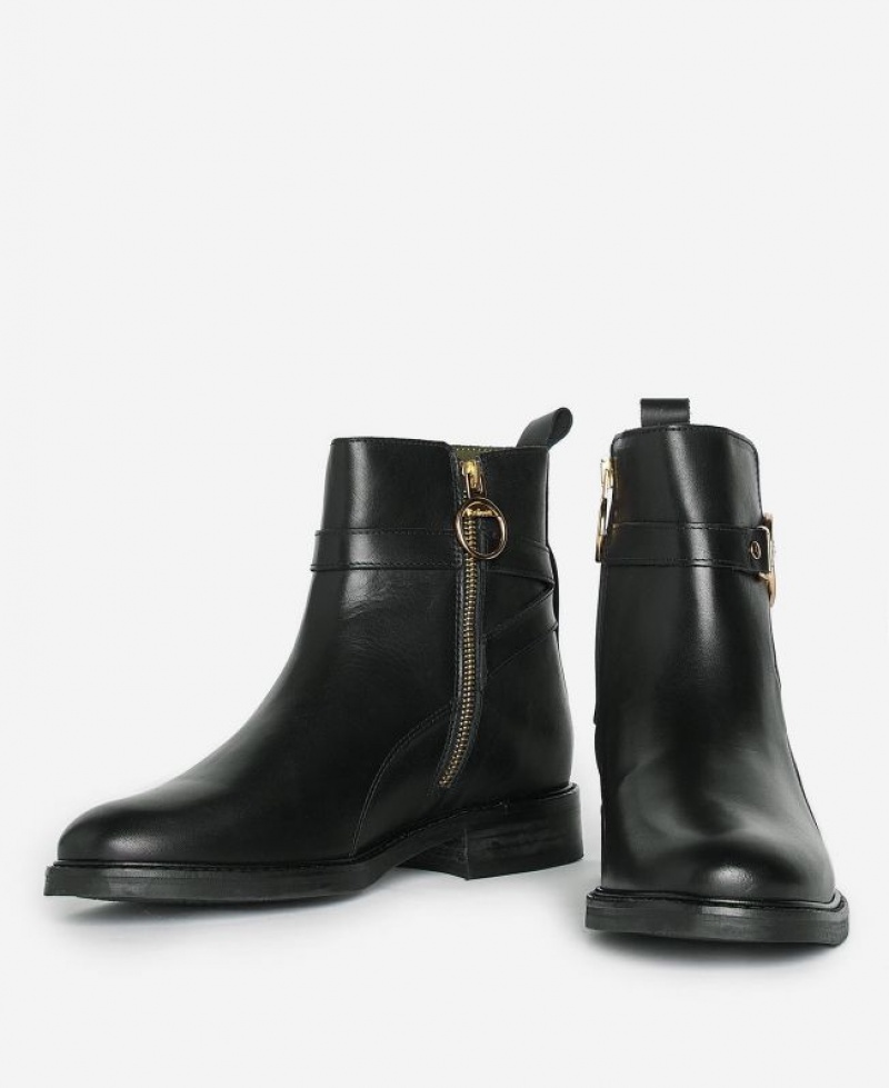 Black Women Barbour Warwick Ankle Boots | US-0864HPCZF