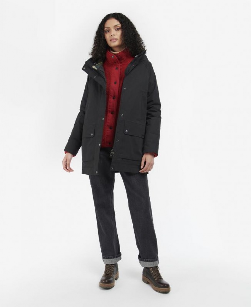 Black Women Barbour Winter Beadnell Waterproof Jacket | US-3825IRCYX