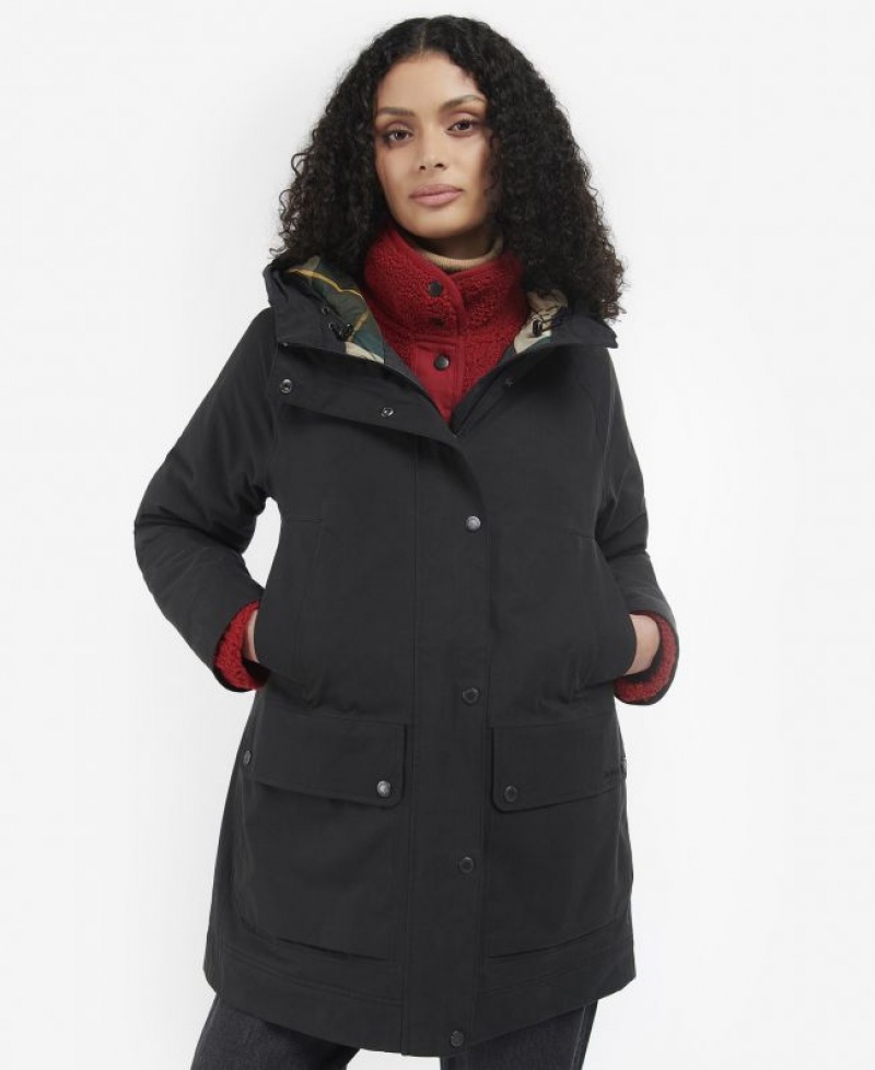 Black Women Barbour Winter Beadnell Waterproof Jacket | US-3825IRCYX