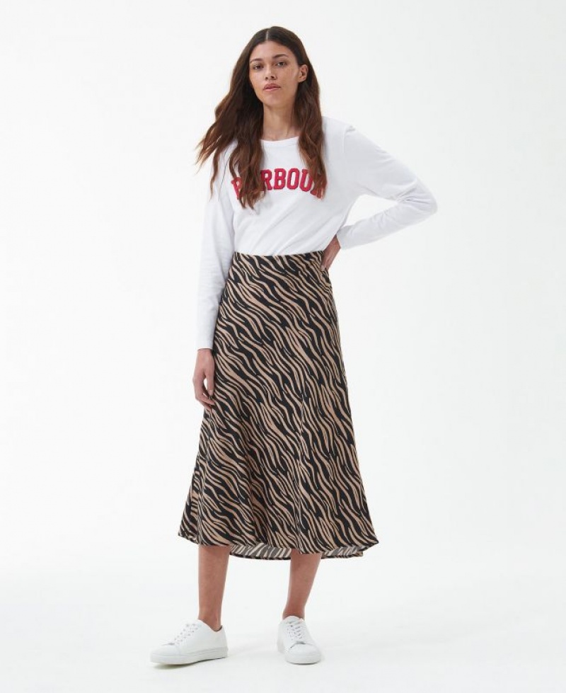 Black / Brown Women Barbour Lyndale Skirt | US-5967WFSCG