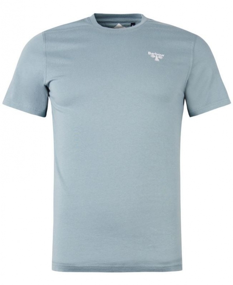 Blue Men Barbour Beacon Brathay Graphic T-Shirts | US-0713XZLHB