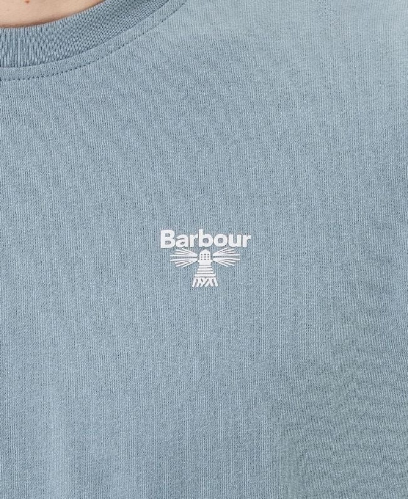 Blue Men Barbour Beacon Brathay Graphic T-Shirts | US-0713XZLHB