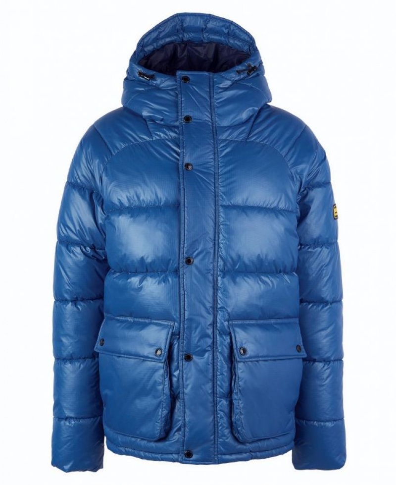 Blue Men Barbour International Lark Quilted Jacket | US-7852HMOQJ